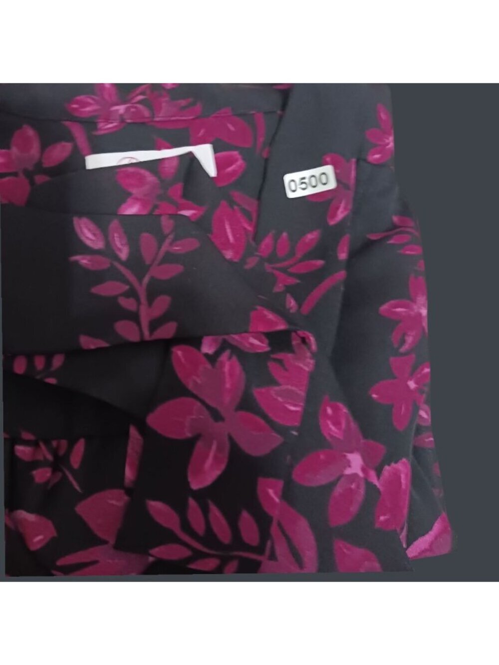 Parker Womens Floral Print Long-Sleeve Blouse Tie Front Hot Pink/black Xsmall - Picture 12 of 14